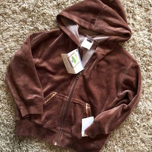 Zip up < velour > hoodie NWT